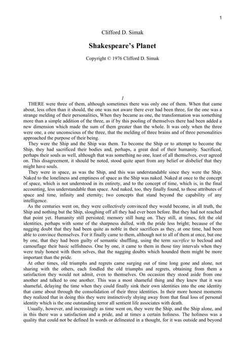 Simak - Shakespeare's planet.PDF
