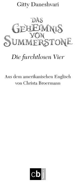 Das Geheimnis von Summerstone - Die furchtlosen Vier