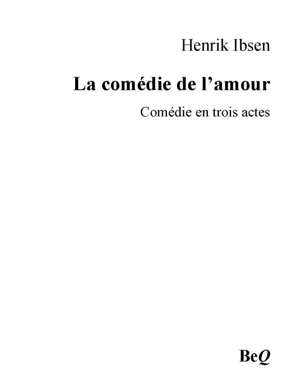 La comédie de l'amour