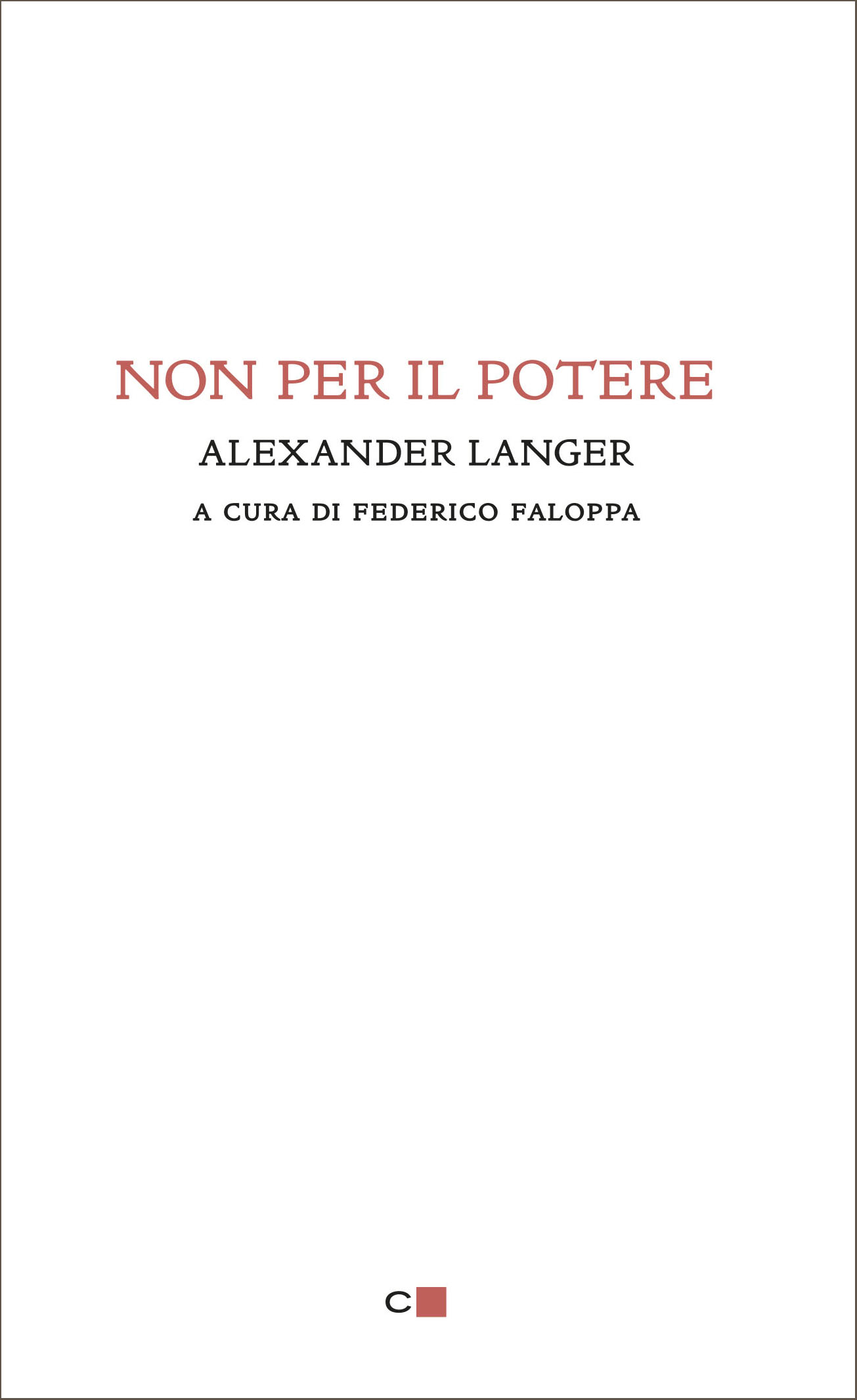 Non per il potere
