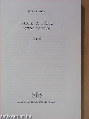 Ahol a pénz nem isten